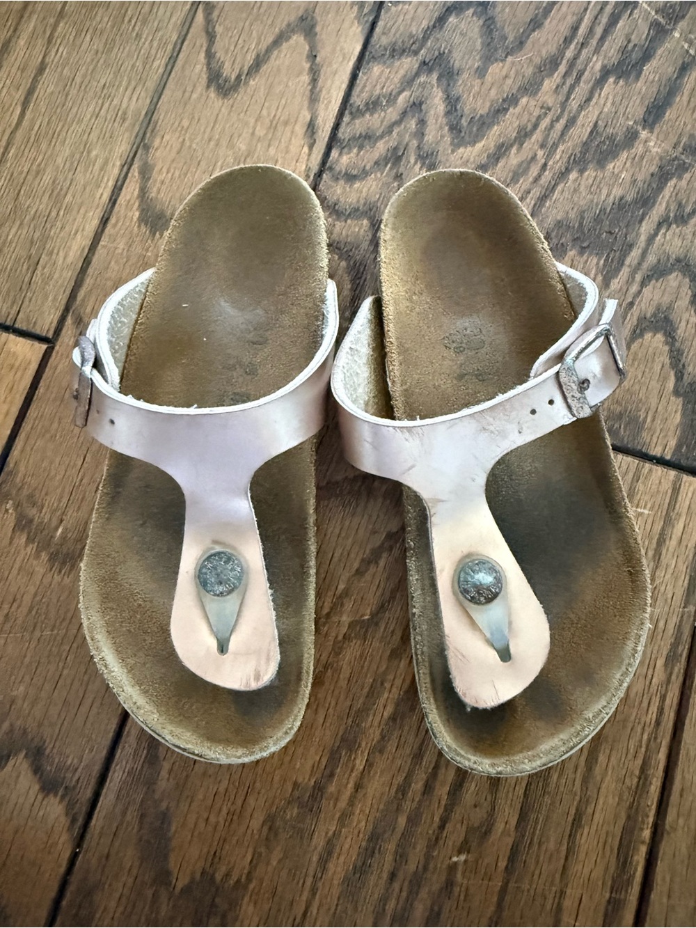 Kids Rose Gold Birkenstocks Size 11.5